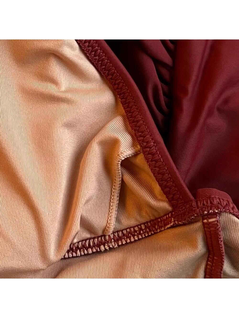 🆕 J. Crew Sexy V One Piece Red Brown Clay Swimsuit Plus 22 NEW NWT Blogger - Picture 8 of 15